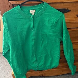 J. Crew Vibrant Green Cardigan